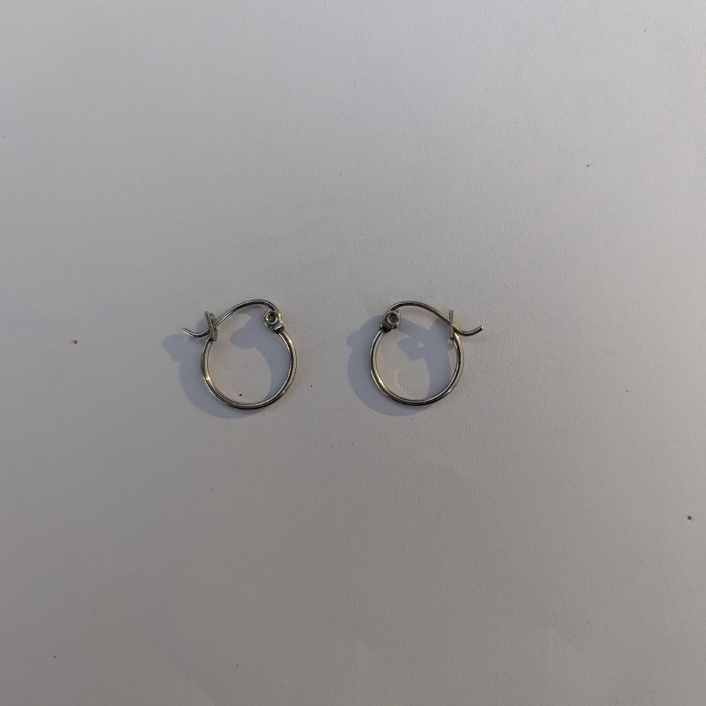 Silver Hoops